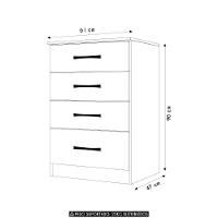 Cômoda Para Quarto 61cm Com 4 Gavetas Miriad Freijó-cinza Z17 - Mpozenato