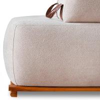 Sofá 4 Lugares Ilha 2 Módulos 180cm Viero S06 Boucle Bege - Mpozenato - 6