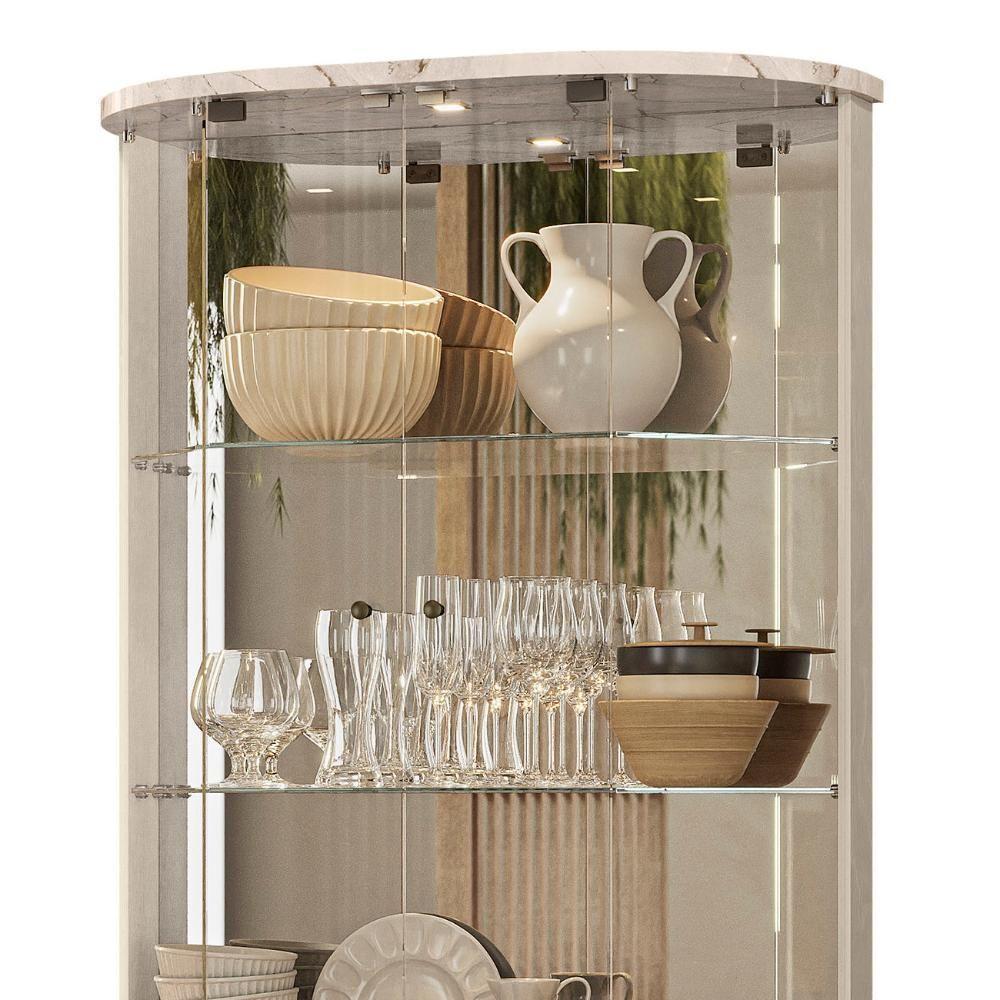 Cristaleira De Vidro Com Led Eva 90cm Z10 Off-calacata - Mpozenato - 5