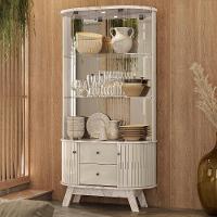 Cristaleira De Vidro Com Led Eva 90cm Z10 Off-calacata - Mpozenato - 2