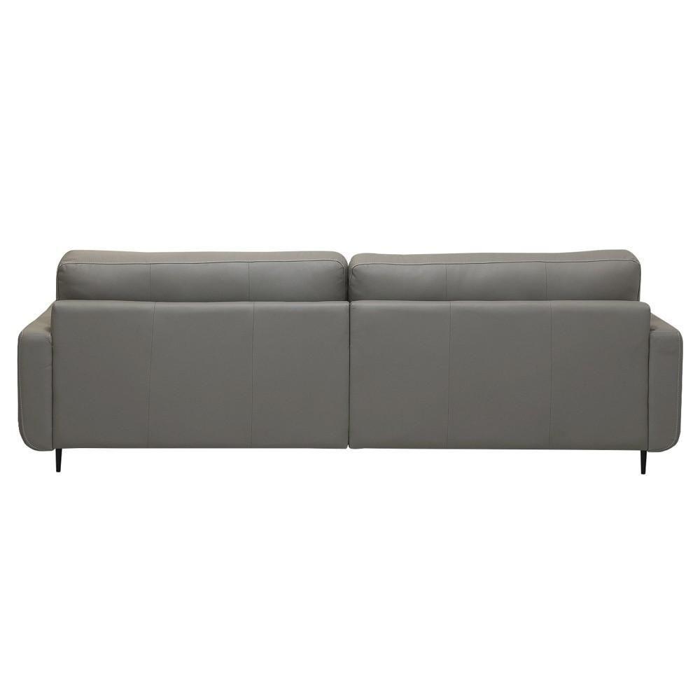 Sofá 3 Lugares Para Sala 210cm Alicie L08 Couro Cinza Claro - Mpozenato - 6
