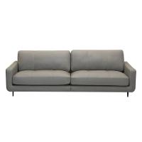 Sofá 3 Lugares Para Sala 210cm Alicie L08 Couro Cinza Claro - Mpozenato - 5