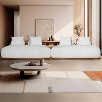 Sofá 6 Lugares Ilha 2 Módulos 220cm Viero S06 Boucle Branco - Mpozenato - 2