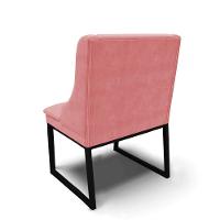 Cadeira Sala De Jantar Industrial Preto Kit 4 Liz Suede Rosê D03 - D'rossi - 6