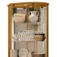 Cristaleira De Vidro Com Led Eva 90cm Z10 Cumaru-opala - Mpozenato - 5