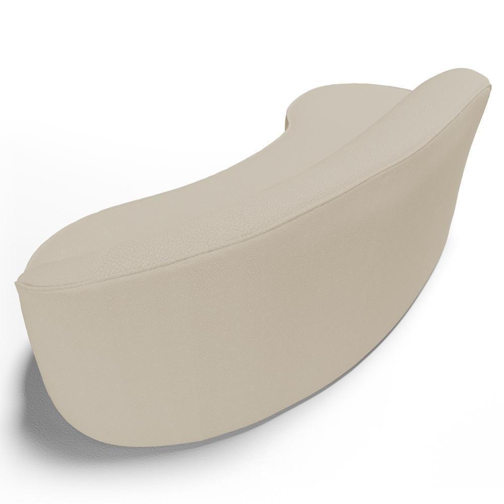 Sofá Living 4 Lugares 300cm Braço Direito Mozart D06 Sintético Bege - Mpozenato - 6