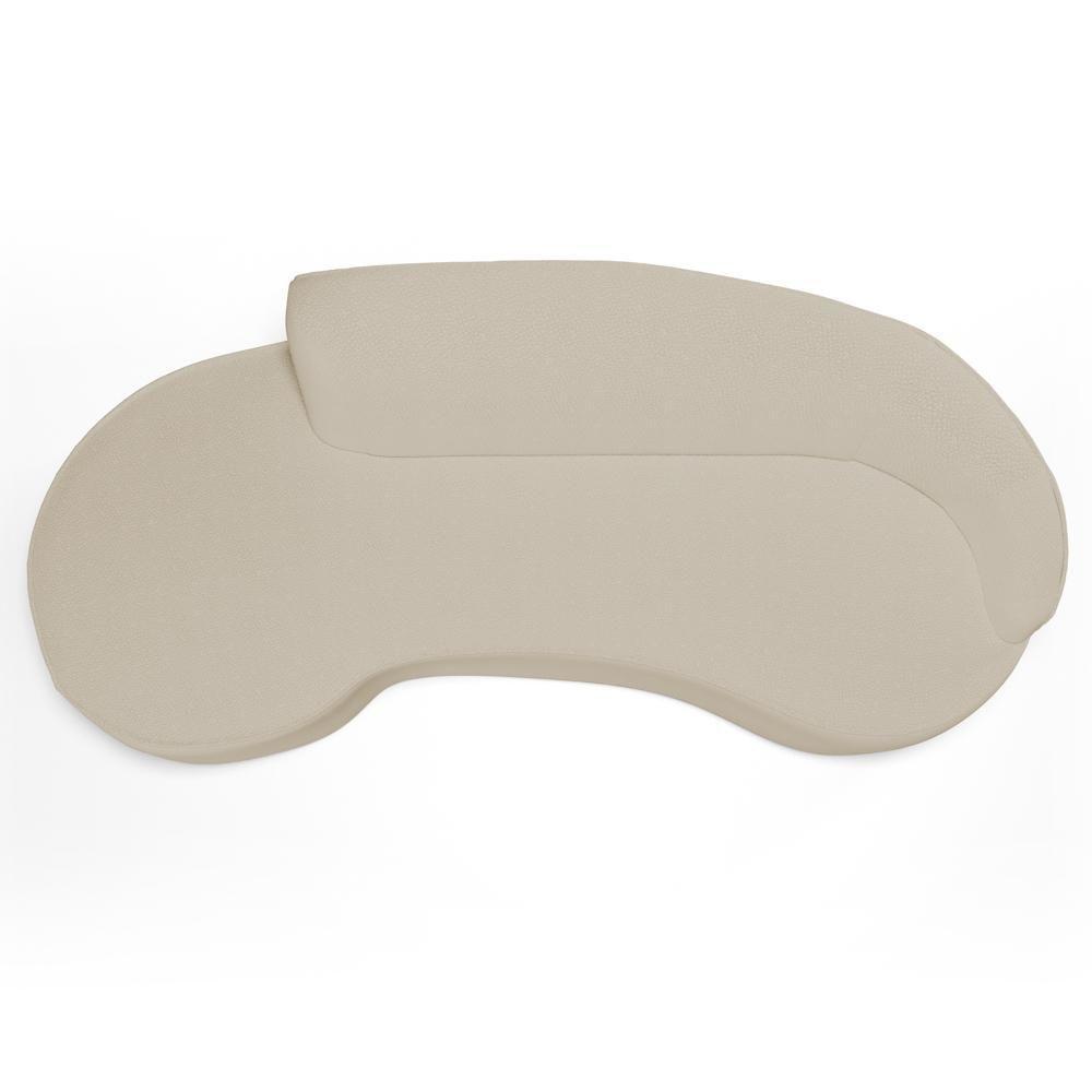 Sofá Living 4 Lugares 300cm Braço Direito Mozart D06 Sintético Bege - Mpozenato - 8