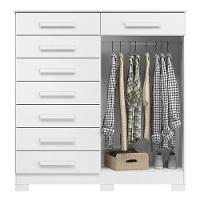 Cômoda Sapateira 8 Gavetas 2 Portas 125cm Verona Branco - Albatroz - 3