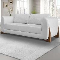 Sofá 2 Lugares Base De Madeira 160cm Izzy S06 Linho Grigio - Mpozenato - 2