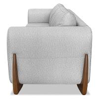 Sofá 2 Lugares Base De Madeira 160cm Izzy S06 Linho Grigio - Mpozenato - 7