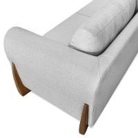 Sofá 2 Lugares Base De Madeira 160cm Izzy S06 Linho Grigio - Mpozenato - 9