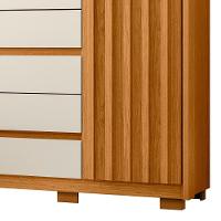 Cômoda Sapateira 1 Porta 5 Gavetas 125cm Duetto Cinamomo-off White - Albatroz - 8