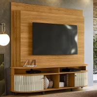 Estante Painel De Tv 65 Pol 183cm Ramona Z10 Cumaru-opala - Mpozenato - 2