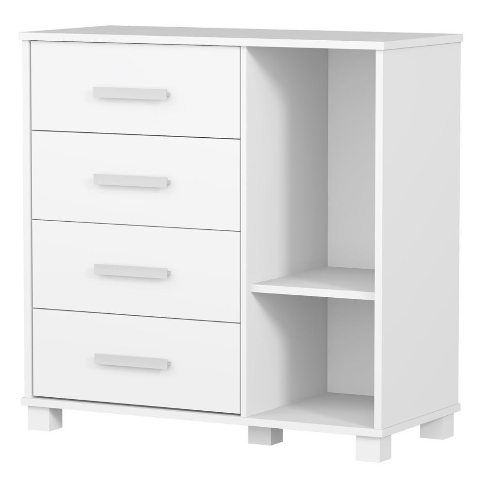 Cômoda Infantil Para Quarto 80cm 4 Gavetas Carruagem Rosa Z53 - Mpozenato - 5