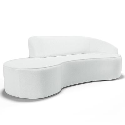 Sofá Living 2 Lugares 180cm Braço Direito Mozart D06 Sintético Branco - Mpozenato