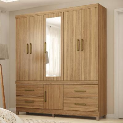 Guarda Roupa Casal Guarujá D02 6 Portas de Bater 4 Gavetas Amendola Touch Mpozenato