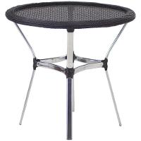 Jogo 6 Cadeiras E Mesa Com Tampo Floripa Alumínio área Trama Tabaco - 7