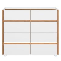 Cômoda Para Quarto 120cm Tampo Vidro Lynd A02 Branco-freijó - Mpozenato - 6
