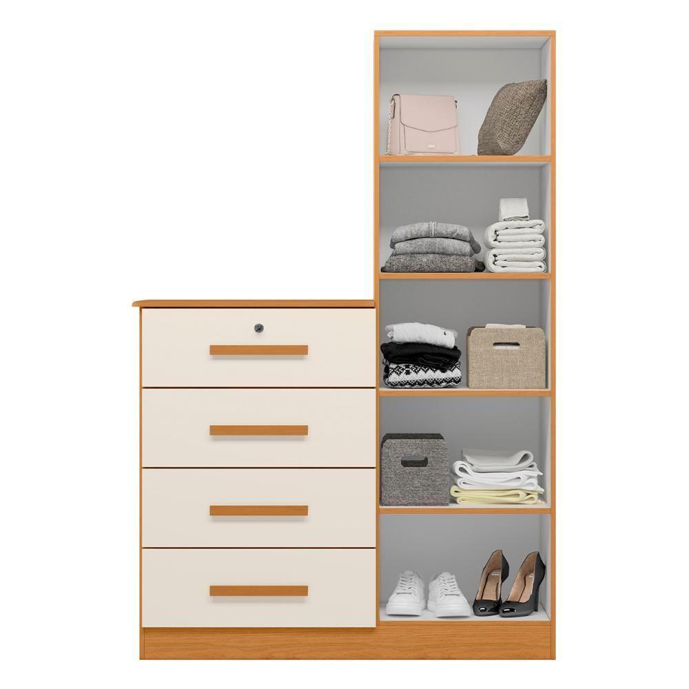Cômoda Para Quarto 109cm 1 Porta Belize Plus Off-cinamomo - Albatroz - 5
