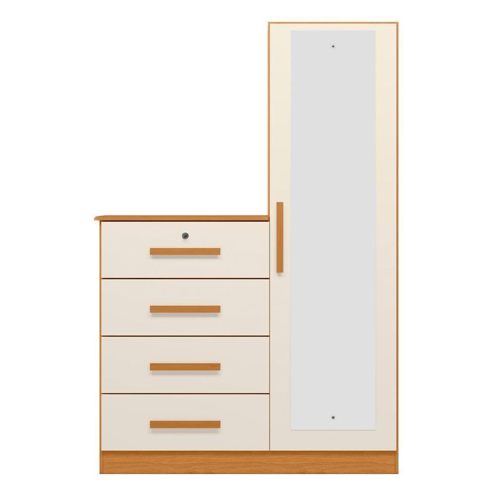 Cômoda Para Quarto 109cm 1 Porta Belize Plus Off-cinamomo - Albatroz - 6