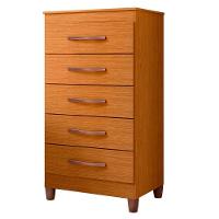 Cômoda Para Quarto 5 Gavetas 56cm Thais A02 Cinamomo - Mpozenato - 1