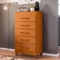 Cômoda Para Quarto 5 Gavetas 56cm Thais A02 Cinamomo - Mpozenato - 3