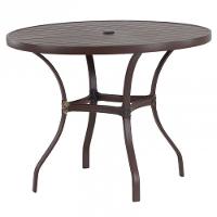 Mesa Roma Com Tampo Ripado 120 Cm Alumínio Marrom - 1