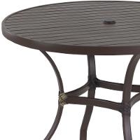 Mesa Roma Com Tampo Ripado 120 Cm Alumínio Marrom - 3