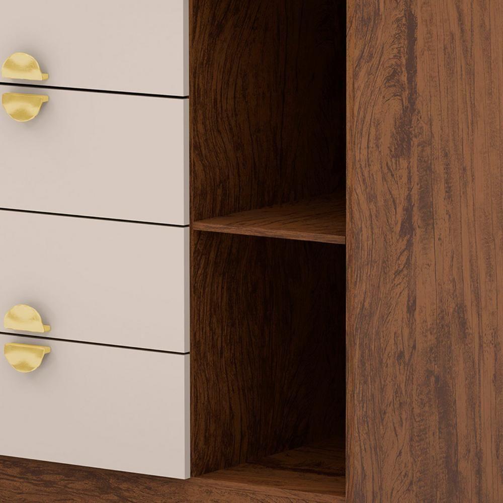 Cômoda Para Quarto 93cm Com 1 Porta Nara Imbuia-fendi V02 - Mpozenato - 5