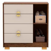 Cômoda Para Quarto 93cm Com 1 Porta Nara Imbuia-fendi V02 - Mpozenato - 2