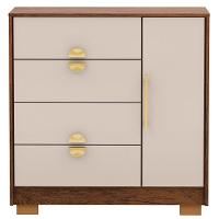 Cômoda Para Quarto 93cm Com 1 Porta Nara Imbuia-fendi V02 - Mpozenato - 3