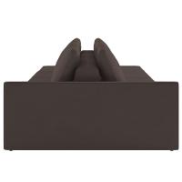 Sofá Ilha Modular Com Puff Para Sala Living 252cm Georgia Z08 Veludo Marrom - Mpozenato - 6