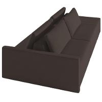 Sofá Ilha Modular Com Puff Para Sala Living 252cm Georgia Z08 Veludo Marrom - Mpozenato - 7