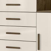 Cômoda Para Quarto 104cm Com Espelho Kyra Castanho Wood-off Z17 - Mpozenato - 6