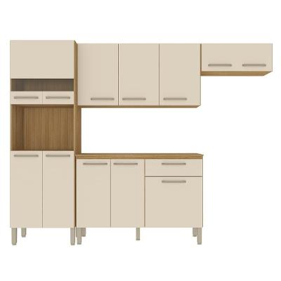 Cozinha Compacta Com Balcão 251cm Louis Plus Freijó-soft Z06 - Mpozenato