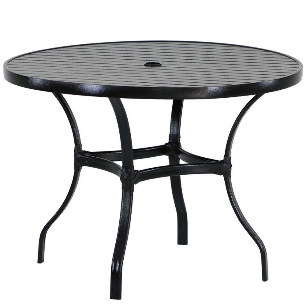 Mesa Roma Com Tampo Ripado 120 Cm Alumínio Preto - 1