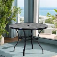 Mesa Roma Com Tampo Ripado 120 Cm Alumínio Preto - 2