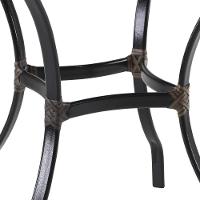 Mesa Roma Com Tampo Ripado 120 Cm Alumínio Preto