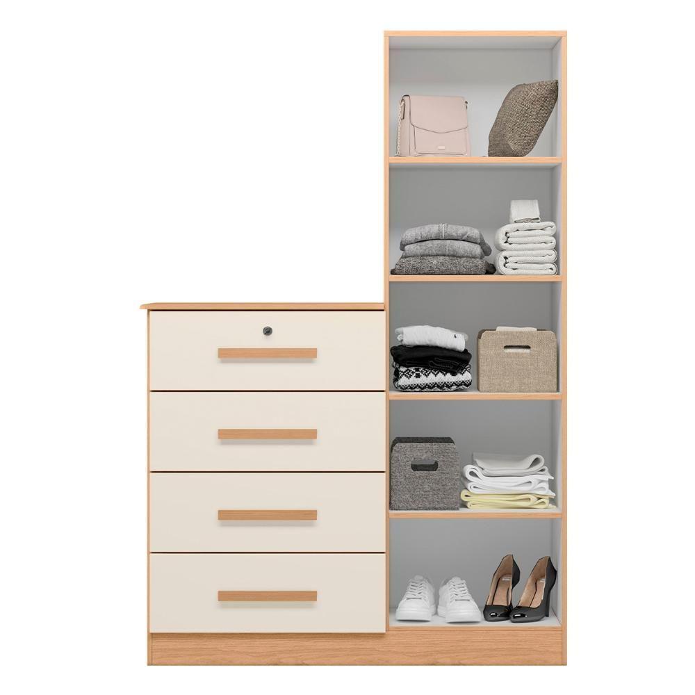 Cômoda Para Quarto 109cm 1 Porta Belize Plus Off-freijó - Albatroz - 5