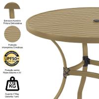 Mesa Roma Com Tampo Ripado 120 Cm Alumínio Fendi