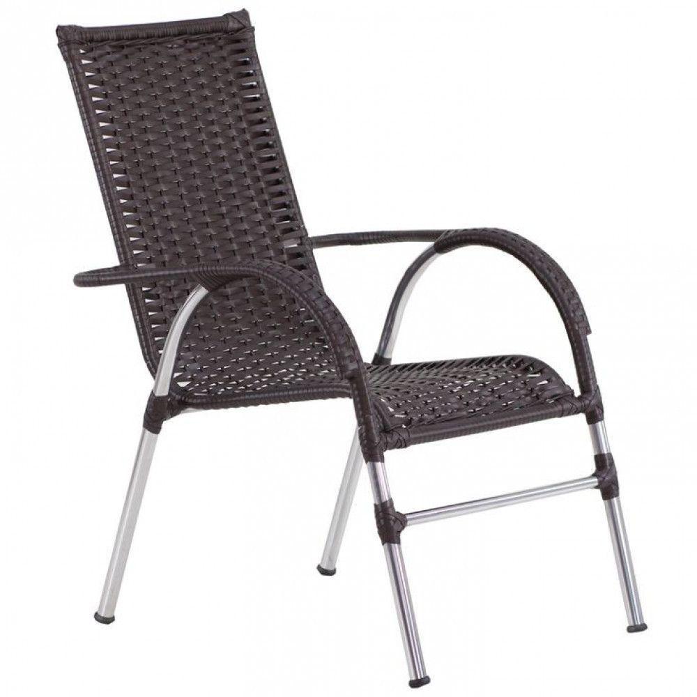 5 Cadeiras Vênus Alumínio Fibra Sintética P/ Varanda Trama Preto - 3