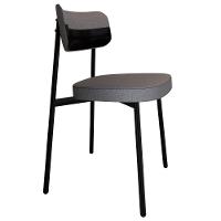 Cadeira De Jantar Estofada Kit 4 Ella M25 Linho Cinza-preto - Mpozenato - 5