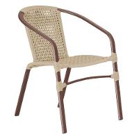 01 Cadeira Floripa Aluminio Pintura Marrom Trama Original Rami - 1