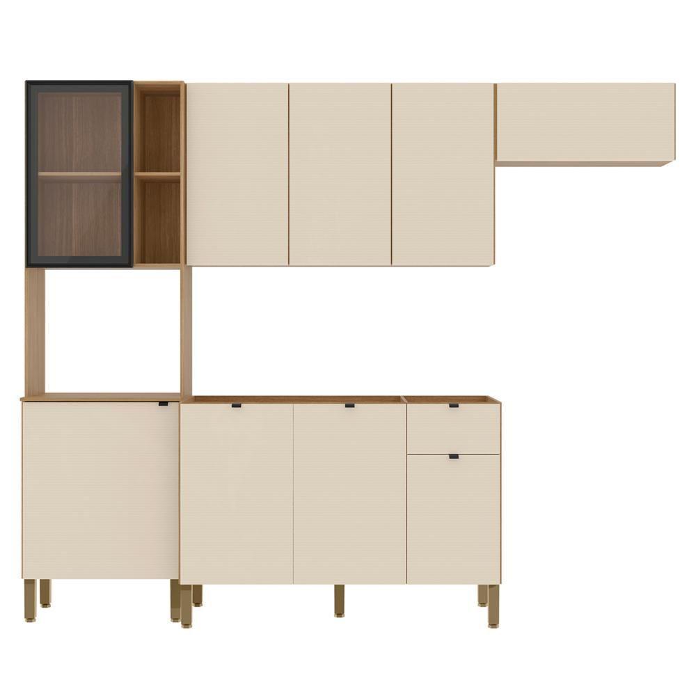 Cozinha Compacta Balcão Com Pia 120cm Laura Plus Soft-freijó Z06 - Mpozenato - 7