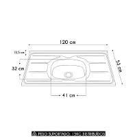 Cozinha Compacta Balcão Com Pia 120cm Laura Plus Soft-freijó Z06 - Mpozenato - 5