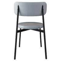 Cadeira De Jantar Estofada Kit 6 Nyka M25 Linho Cinza Cl - Mpozenato - 7