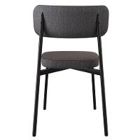 Cadeira De Jantar Estofada Fixa Ella M25 Linho Grafite-preto - Mpozenato - 6