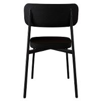 Cadeira De Jantar Estofada Fixa Ella M25 Linho Grafite - Mpozenato - 6