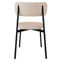 Cadeira De Jantar Estofada Kit 6 Ella M25 Linho Areia-marrom - Mpozenato - 7