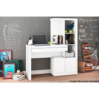 Mesa Escrivaninha Casal Me4143 C/ 2 Portas E 1 Gaveta Branco - Tecno Mobili - 2